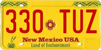 NM license plate 330TUZ