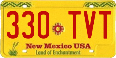 NM license plate 330TVT