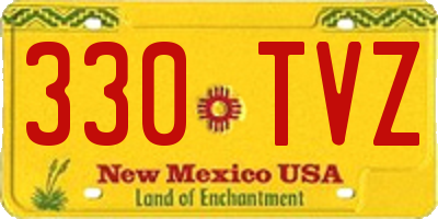 NM license plate 330TVZ