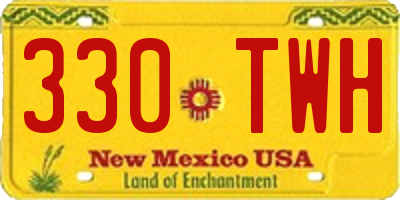 NM license plate 330TWH