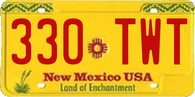 NM license plate 330TWT