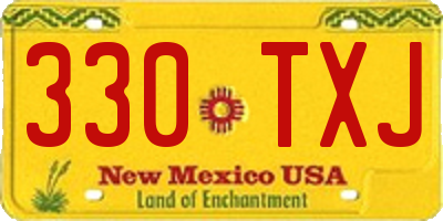 NM license plate 330TXJ
