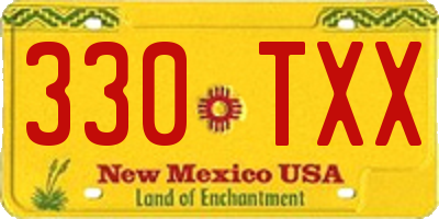 NM license plate 330TXX