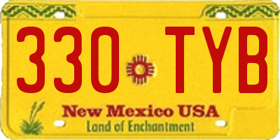 NM license plate 330TYB