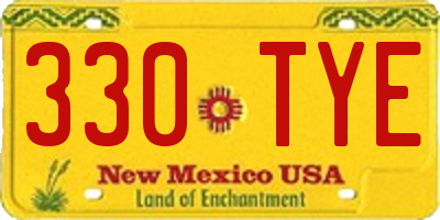 NM license plate 330TYE