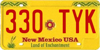 NM license plate 330TYK