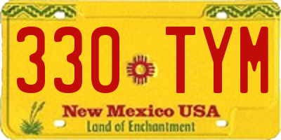 NM license plate 330TYM