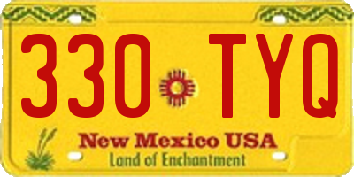 NM license plate 330TYQ