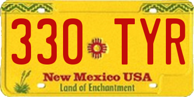 NM license plate 330TYR