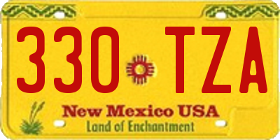 NM license plate 330TZA
