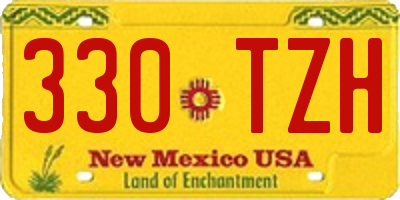 NM license plate 330TZH