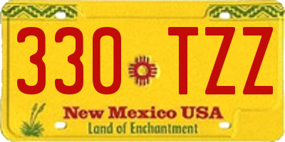 NM license plate 330TZZ