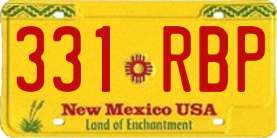 NM license plate 331RBP