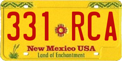 NM license plate 331RCA