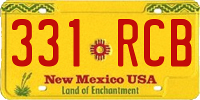NM license plate 331RCB