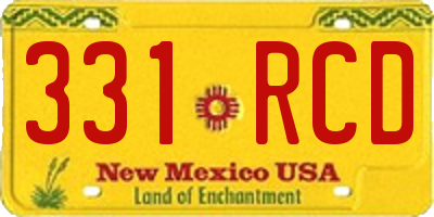 NM license plate 331RCD