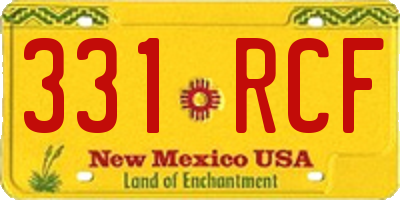 NM license plate 331RCF