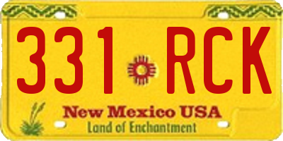 NM license plate 331RCK