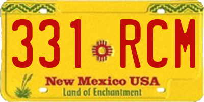 NM license plate 331RCM
