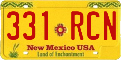 NM license plate 331RCN