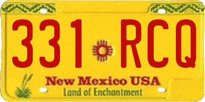 NM license plate 331RCQ
