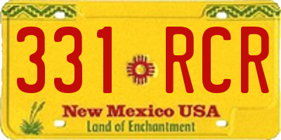 NM license plate 331RCR
