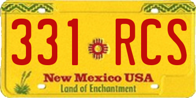 NM license plate 331RCS