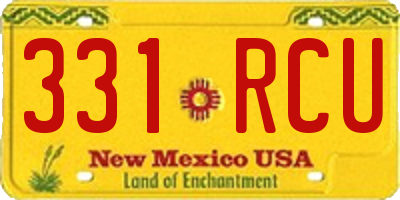 NM license plate 331RCU