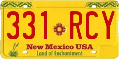 NM license plate 331RCY