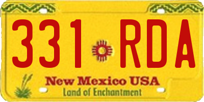NM license plate 331RDA
