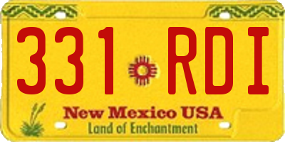 NM license plate 331RDI