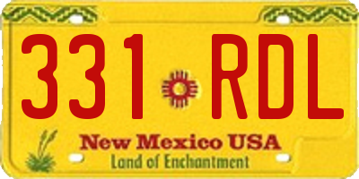 NM license plate 331RDL