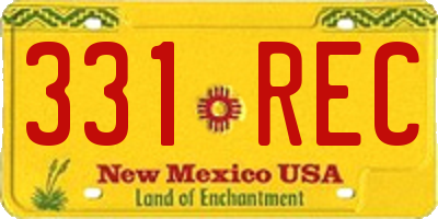 NM license plate 331REC