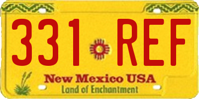 NM license plate 331REF