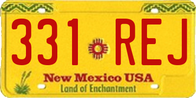 NM license plate 331REJ