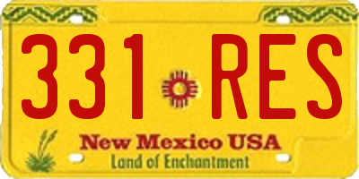 NM license plate 331RES