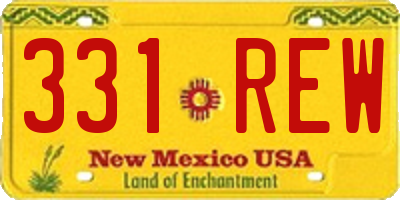NM license plate 331REW