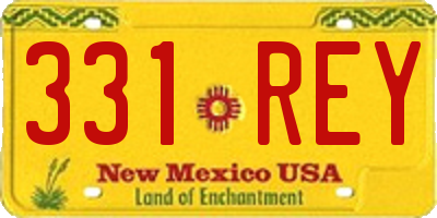 NM license plate 331REY