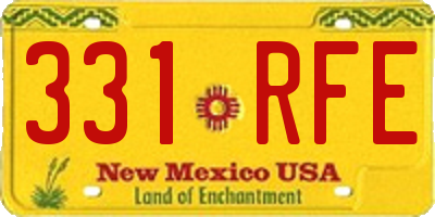 NM license plate 331RFE