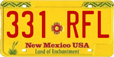 NM license plate 331RFL