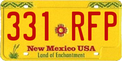 NM license plate 331RFP