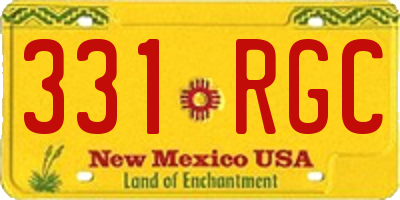 NM license plate 331RGC