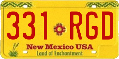 NM license plate 331RGD