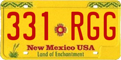 NM license plate 331RGG