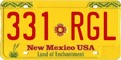 NM license plate 331RGL