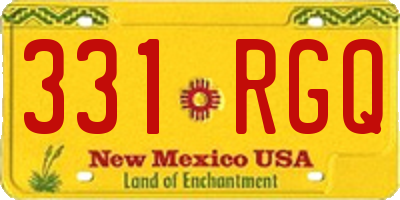 NM license plate 331RGQ