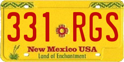 NM license plate 331RGS