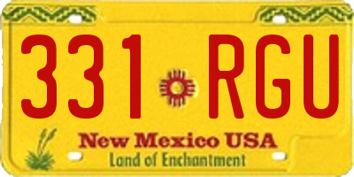 NM license plate 331RGU