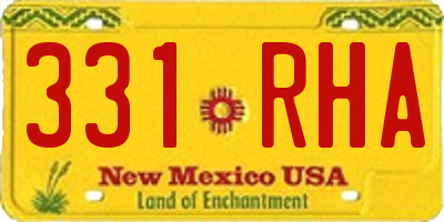 NM license plate 331RHA