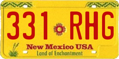 NM license plate 331RHG